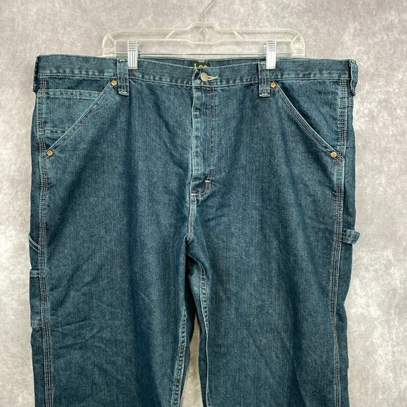 LEE Carpenter Loose Fit Jeans Mens 42x34 Blue Dark Wash Denim Casual NEW NWT - Picture 3 of 10